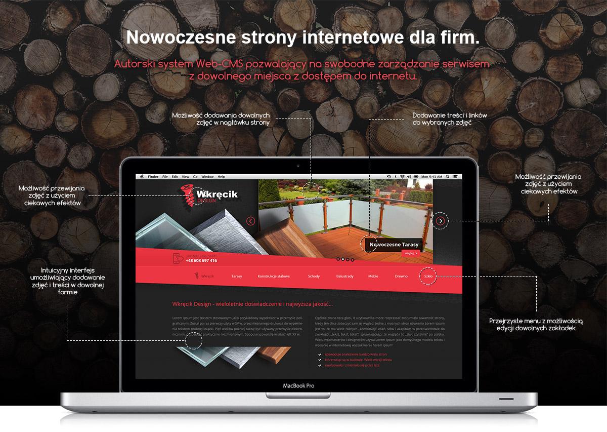 System CMS strona internetowa dla firmy